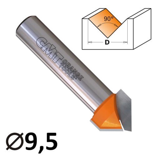 CMT 915.095.11 Frez bruzdujący 9,5mm 90°
