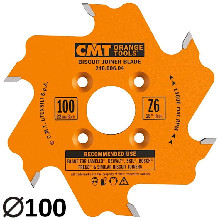 CMT 240.006.04 Frez notujący do lamelek 100x22mm