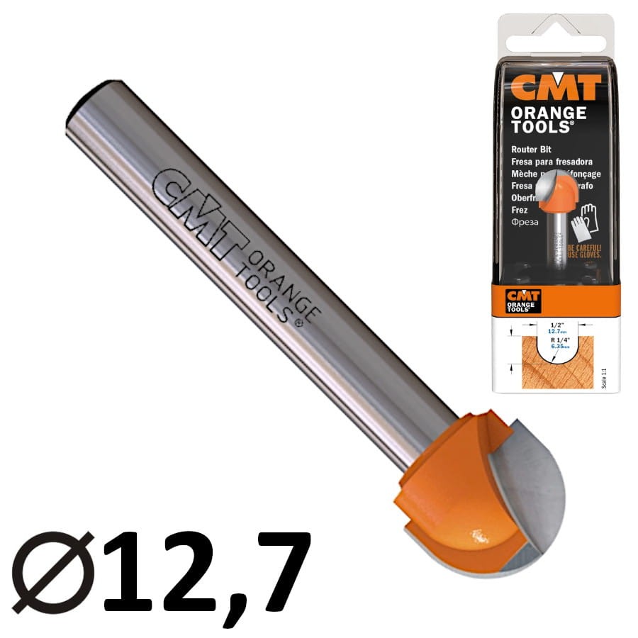 CMT 914.127.11 Frez do korytek i czasz 12,7mm