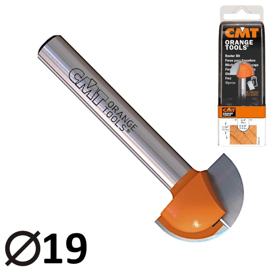 CMT 914.190.11 Frez do korytek i czasz 19mm