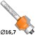 CMT 738.167.11 Frez trzpieniowy zaokrąglający 6mm