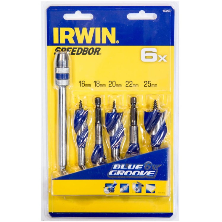 Wiertła śrubowe do drewna Blue Groove 6x