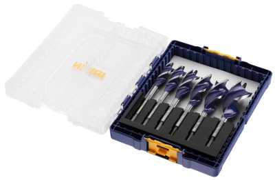 Wiertła świdry do drewna 16-32mm w etui 6el Irwin
