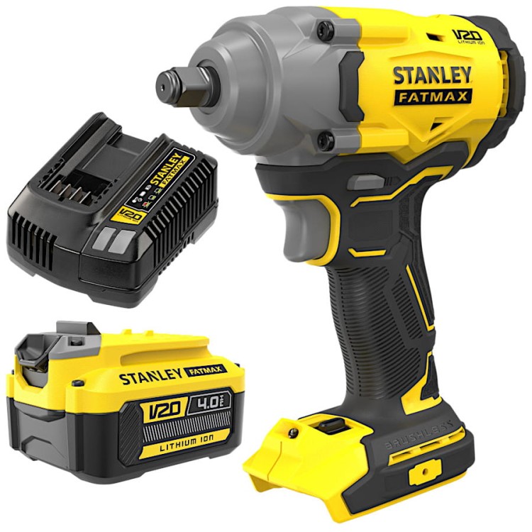 STANLEY SFMCF920 Klucz udarowy 18V FatMax V20 + akumulator 4.0Ah + ładowarka