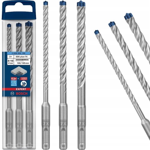 BOSCH 2608900196 Zestaw wierteł udarowych SDS PLUS-7X Expert