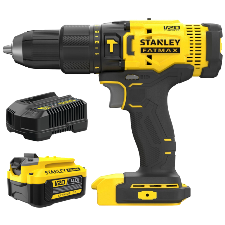 Wkrętarka Stanley SFMCD711B + Aku. 4Ah + Ładowarka