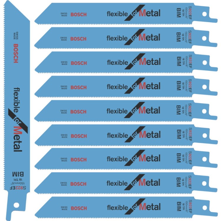 BOSCH Brzeszczot do metalu 150mm S922EF BiM 10szt.