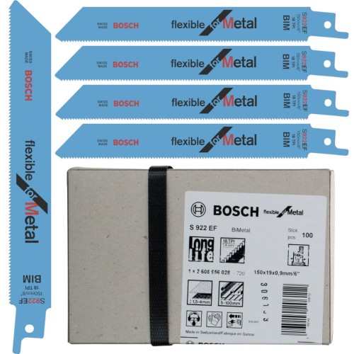 BOSCH Brzeszczot do metalu 150mm S922EF BiM 100szt