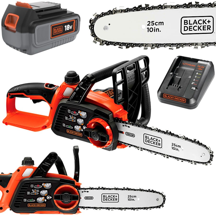 BLACK DECKER GKC1825 Pilarka łańcuchowa 18V 25cm + akumulator 4.0Ah