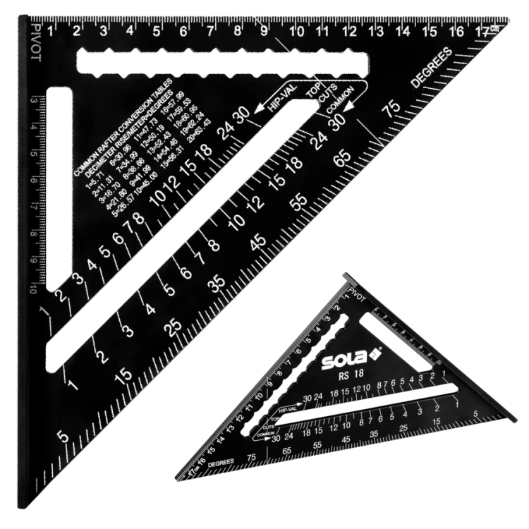 Kątownik RS18 Przymiar dekarski 18cm SOLA