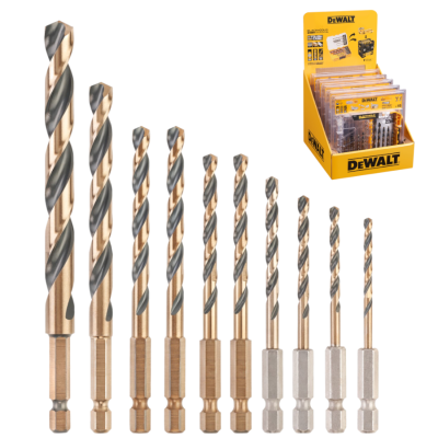 DEWALT DT20620 Zestaw wierteł do metalu 3-10mm 10el.