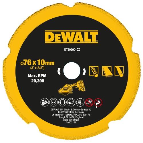 DEWALT DT20590 Tarcza diamentowa multi-materiał 76x10mm