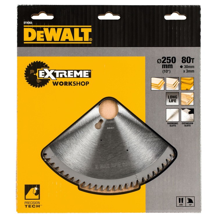 Tarcza do drewna laminatu 250x30mm 80z DT4353
