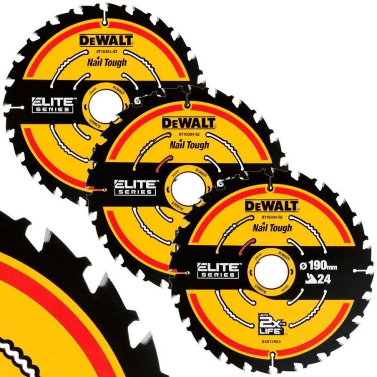 DEWALT DT10399 tarcze do drewna 190x30mm 24z 3szt