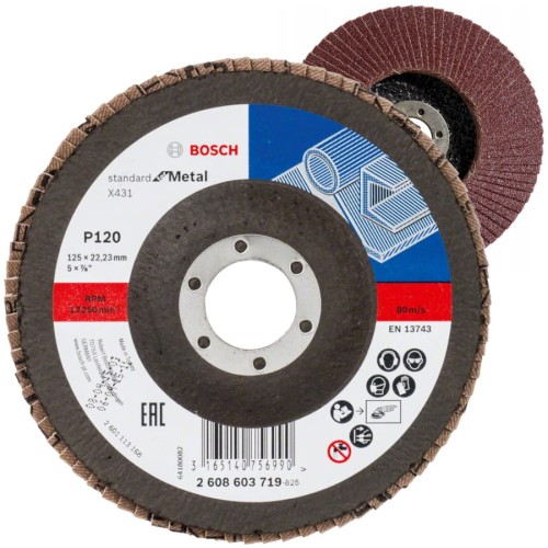 BOSCH 2608603719 Tarcza listkowa 125mm P120 Standard for Metal