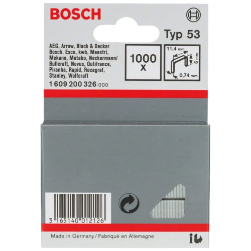 BOSCH Zszywki typ 53 6mm 1000szt.