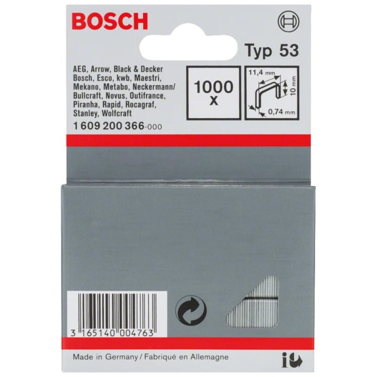 BOSCH Zszywki typ 53 10mm 1000szt.