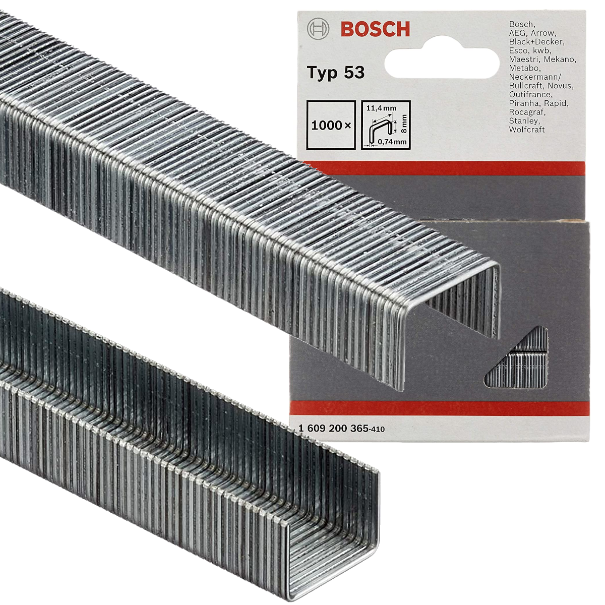 BOSCH Zszywki typ 53 8mm 1000 elementów