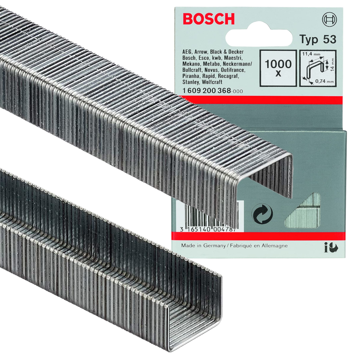 BOSCH Zszywki typ 53 8mm 1000 elementów