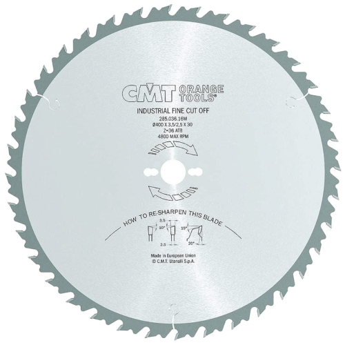 CMT Tarcza/piła 400x30mm Z=36N K=3,5mm P=2,5mm