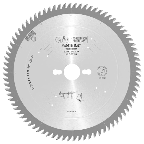 CMT Tarcza/piła 250x30mm Z=80 K=3,2mm P=2,2mm