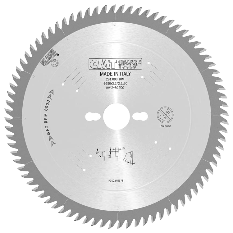 CMT Tarcza/piła 250x30mm Z=80 K=3,2mm P=2,2mm