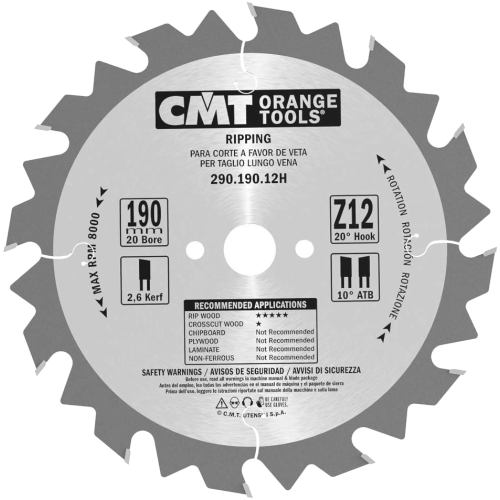 CMT Tarcza/piła 190x20mm