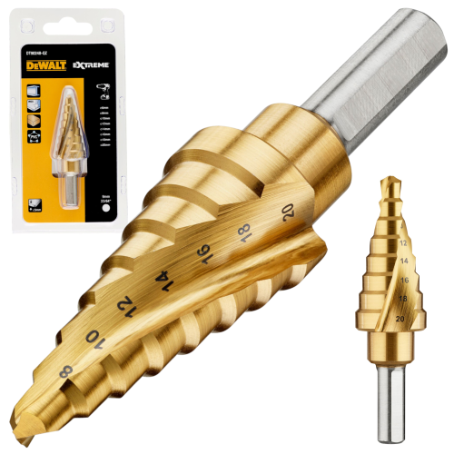 DEWALT Wiertło stopniowe do metalu 6-20mm