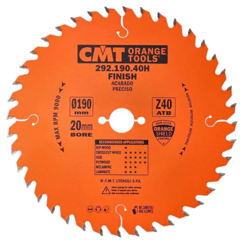 CMT Tarcza/piła 190mm x 20mm 40z