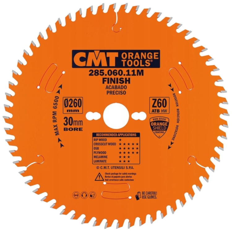 CMT Tarcza/piła 260mm x 30mm 60z