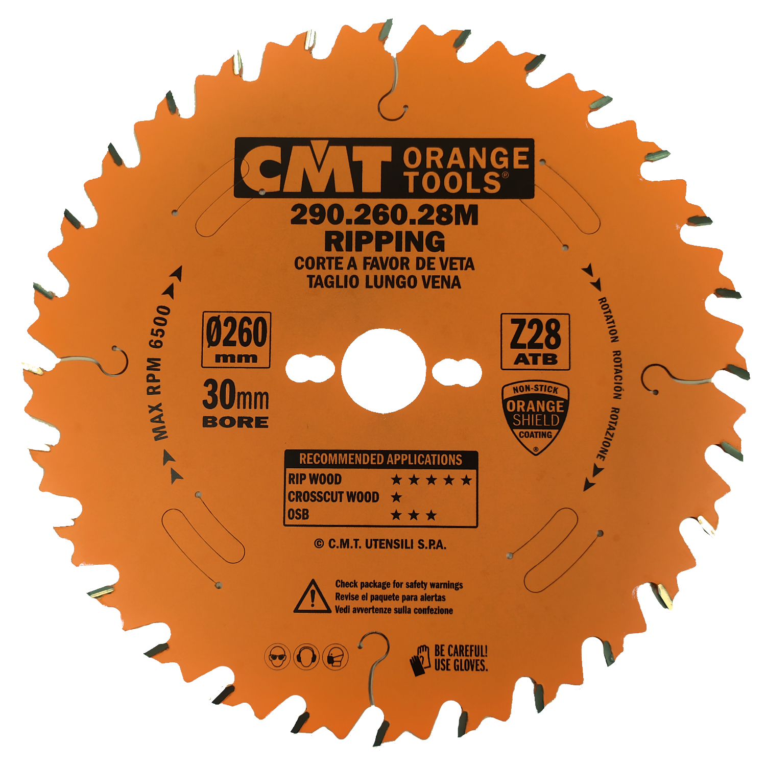 CMT Tarcza/piła 260mm x 30mm 28z