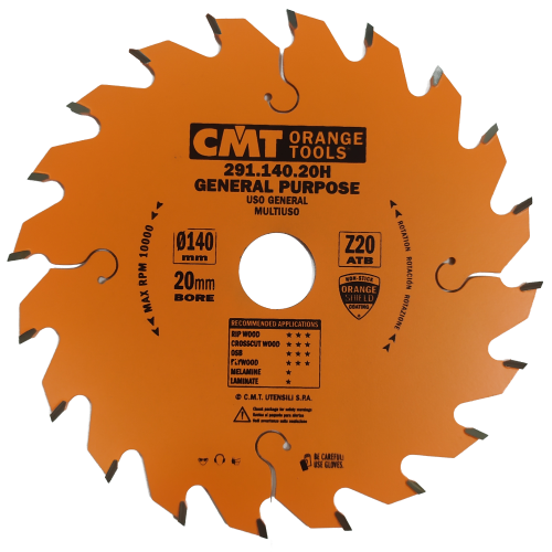 CMT Tarcza/piła 140x20mm Z=20 K=2,4mm P=1,4mm