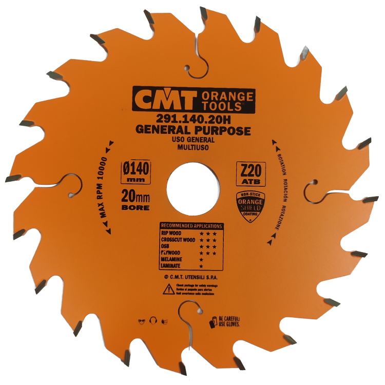 CMT Tarcza/piła 140x20mm Z=20 K=2,4mm P=1,4mm