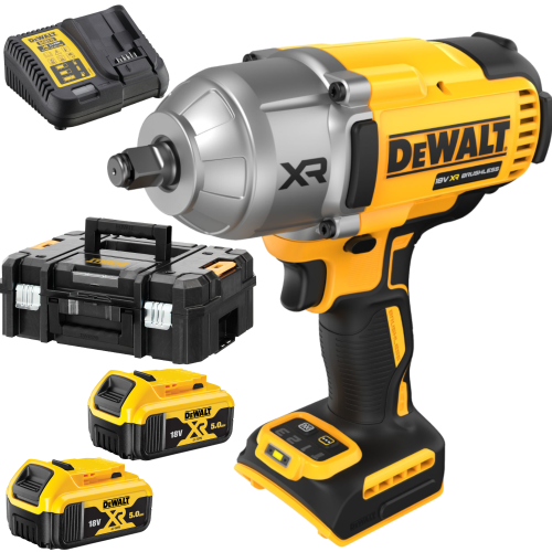 DEWALT DCF900NT Klucz udarowy + 2x Akumulator 5,0 Ah + Ładowarka