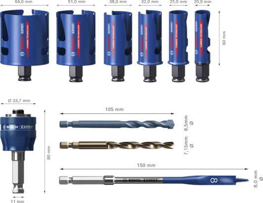 Bosch EXPERT zestaw pił do drewna 10el. 2608900490
