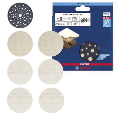 BOSCH Zestaw siatek szlifierskich EXPERT M480