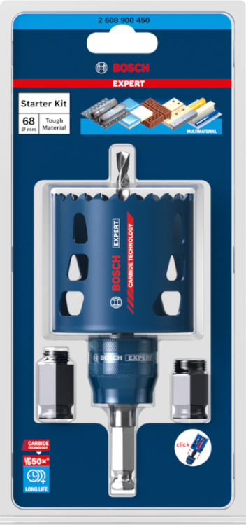 Bosch EXPERT Do różnych materiałów zestaw startowy z otwornicą 68x60 mm 2608900450