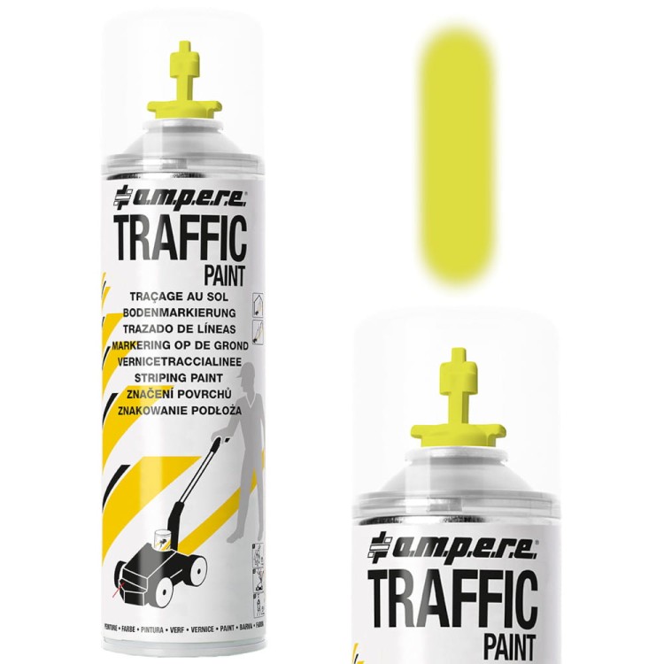 AMPERE TRAFFIC PAINT Farba do malowania linii żółta 500ml