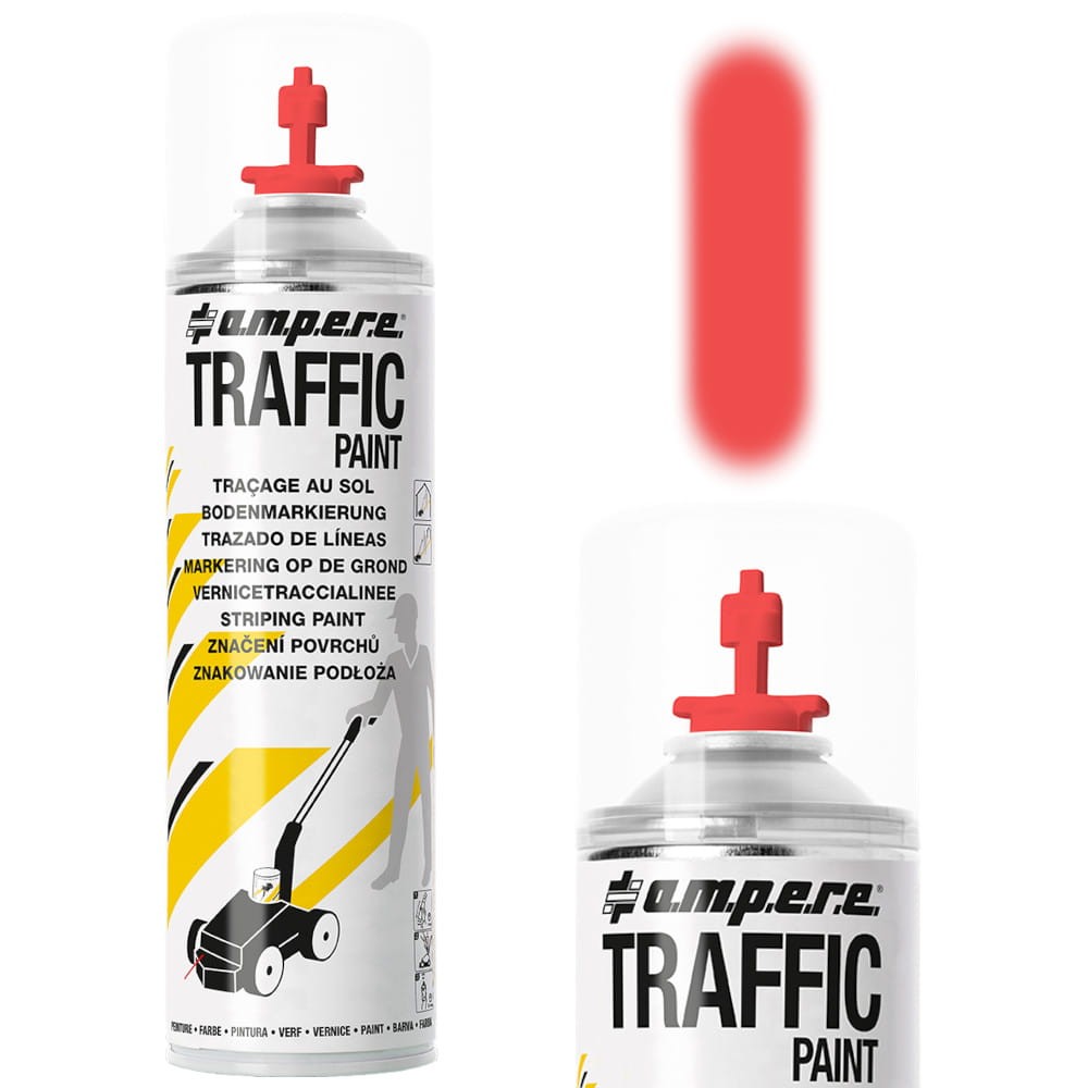 AMPERE TRAFFIC PAINT Farba do malowania linii czerwona 500ml