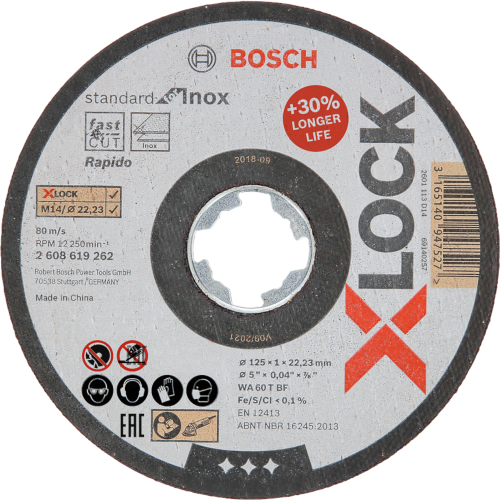 Bosch Tarcza do cięcia prostoliniowego Stal INOX 125x1mm 2608619262