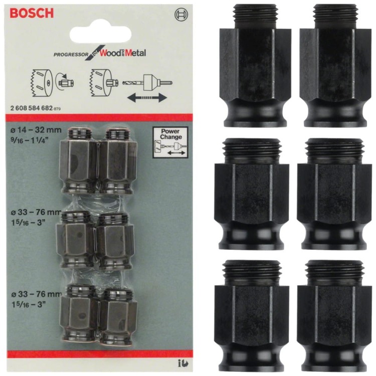 BOSCH Zestaw adapterów-przedłużek 6szt.