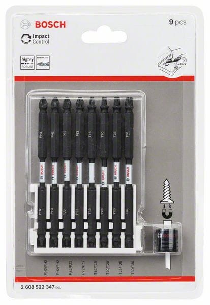 Bosch zestaw dwustronnych bitów udarowych 110 mm 2608522347 PH2 Impact Control