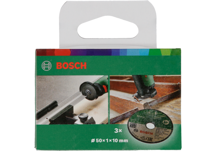 Bosch zestaw 3 korundowych tarcz do metalu 50x10 mm 1600A01S5Y