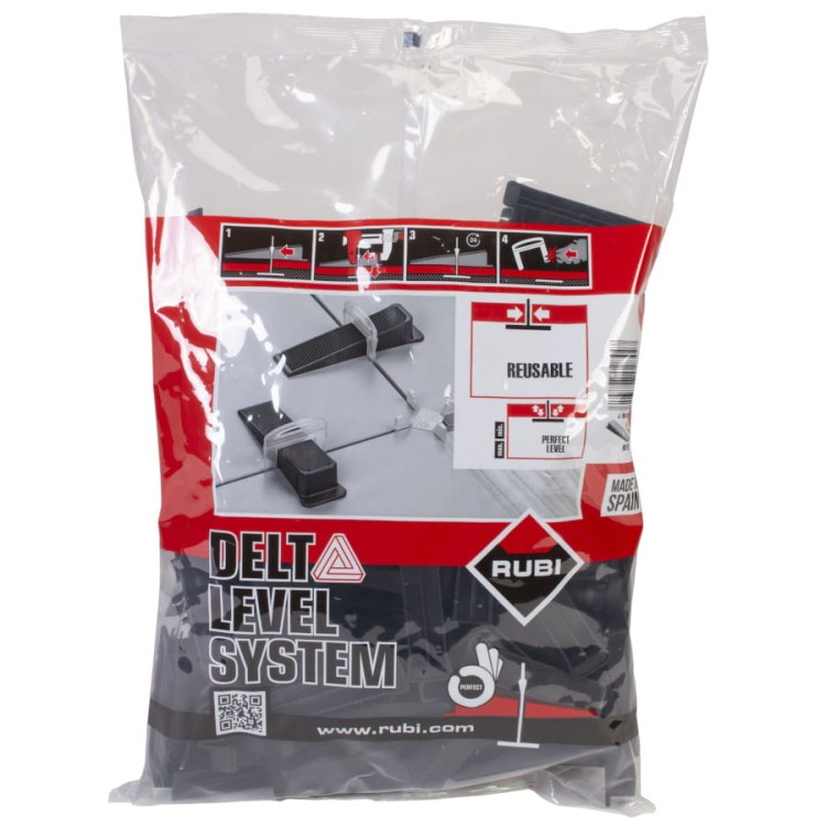 RUBI Kliny DELTA LEVELLING SYSTEM 02843 do poziomowania płytek Delta Level System