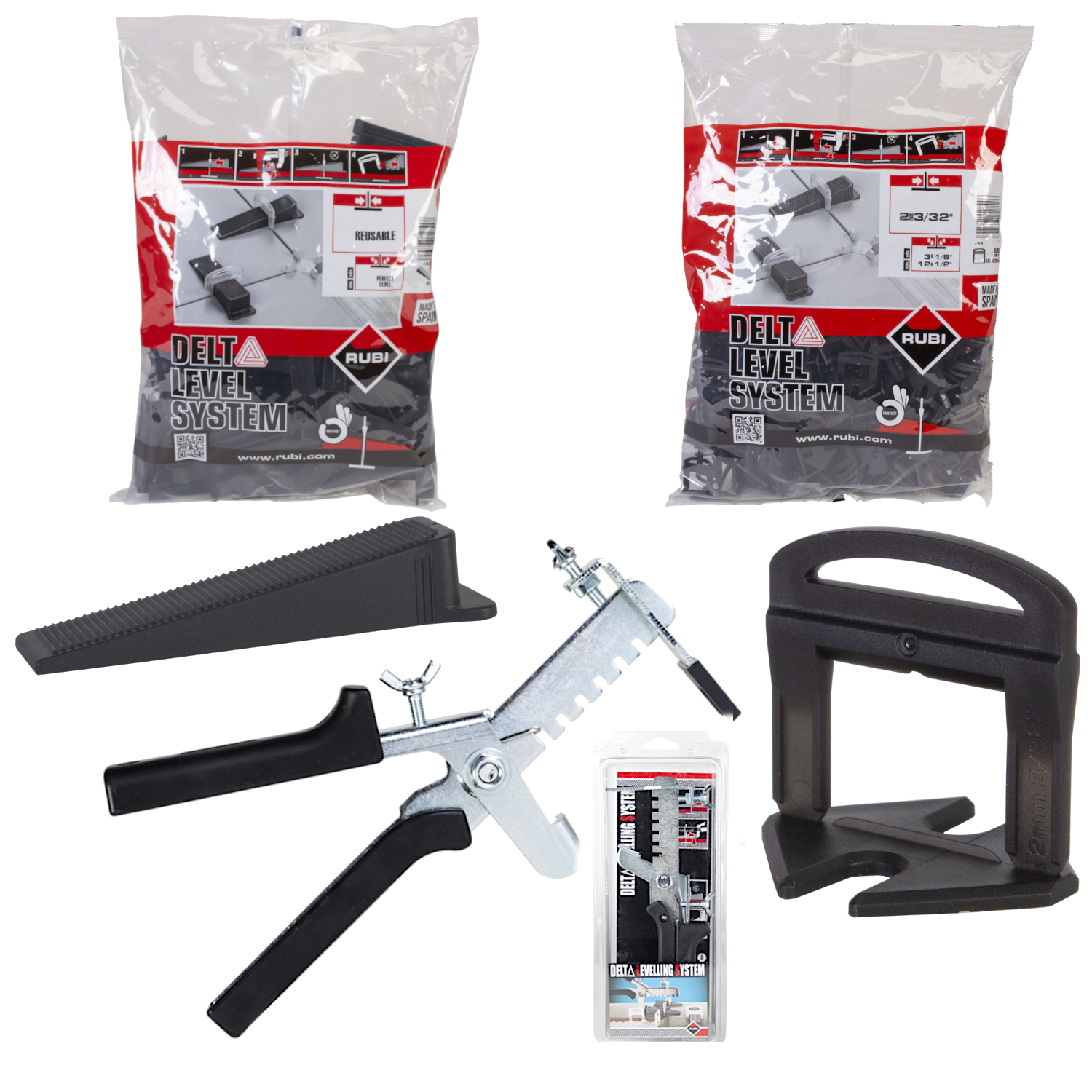 RUBI zestaw do poziomowania płytek DELTA LEVELLING SYSTEM