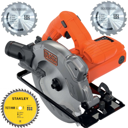 BLACK DECKER CS1250LA Pilarka tarczowa 190mm + Tarcza Stanley