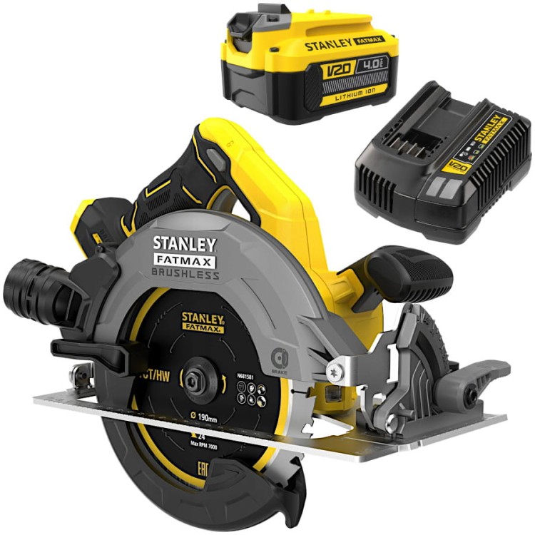 STANLEY SFMCS550B Pilarka tarczowa 18V 190mm FatMax V20 + akumulator 4.0Ah + ładowarka