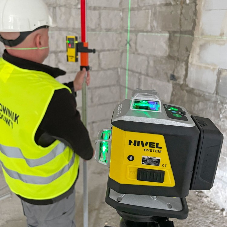 Zastosowanie lasera krzyżowego Nivel System wiązka zielona