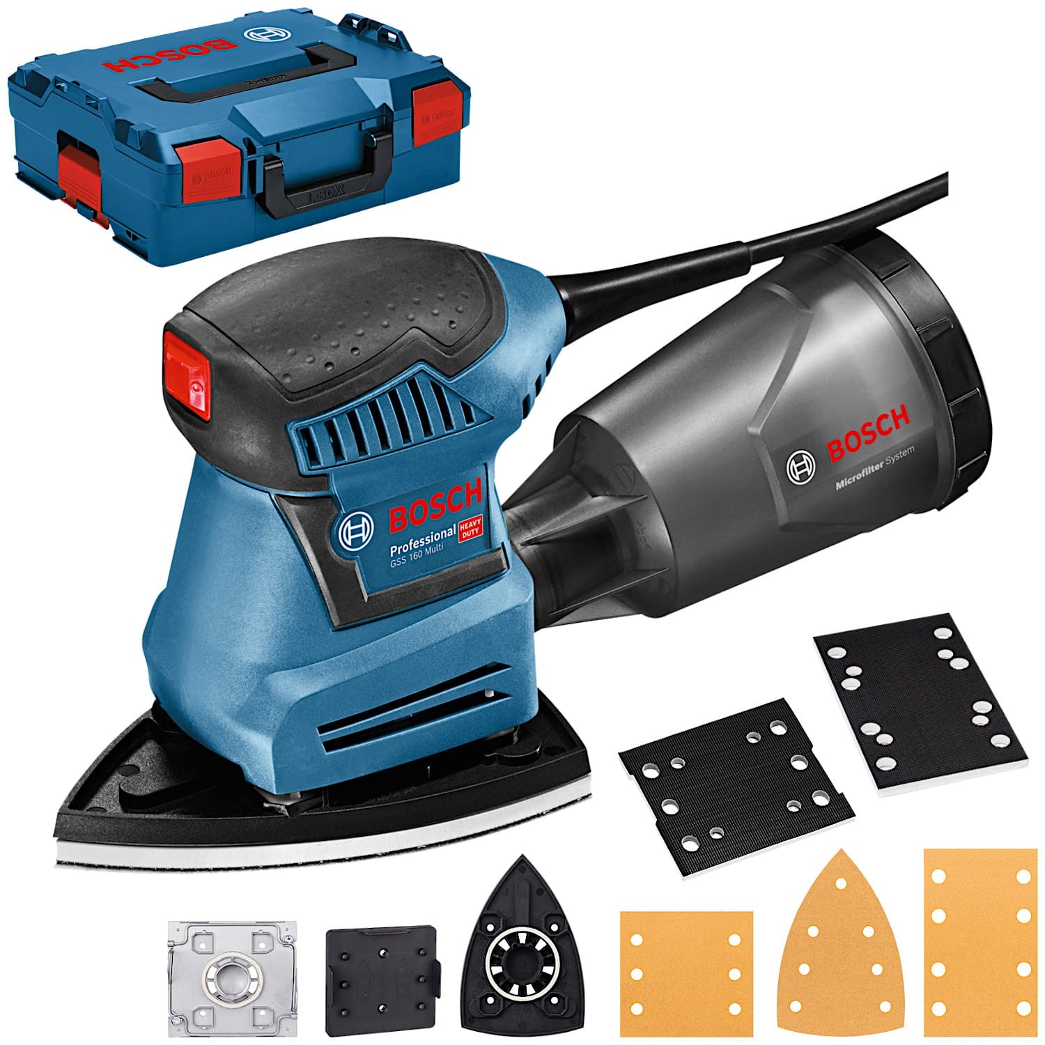 BOSCH 06012A2300 Szlifierka oscylacyjna 180W GSS 160 Multi + L-Boxx 136