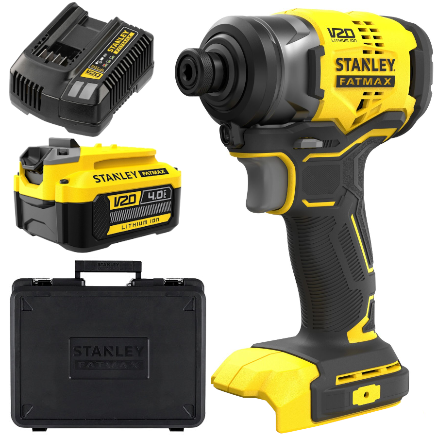 Zakrętarka 18V V20 body Stanley SFMCF810B + aku 4Ah + ład